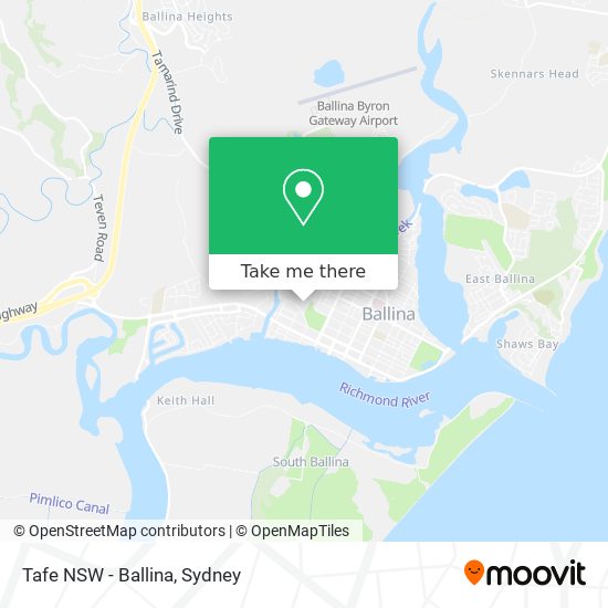 Tafe NSW - Ballina map