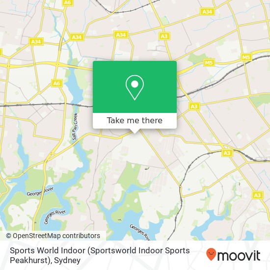 Sports World Indoor (Sportsworld Indoor Sports Peakhurst) map
