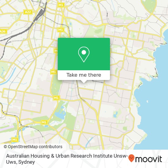 Australian Housing & Urban Research Institute Unsw-Uws map