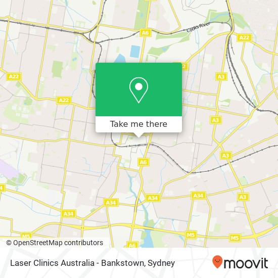 Mapa Laser Clinics Australia - Bankstown