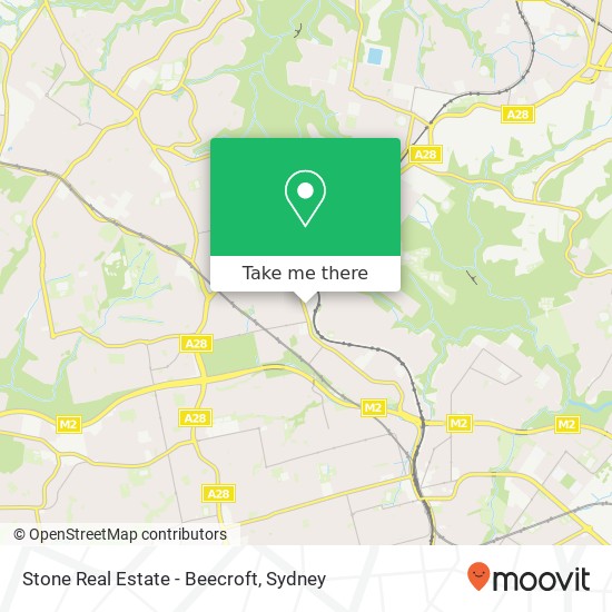 Mapa Stone Real Estate - Beecroft