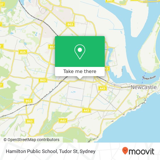 Hamilton Public School, Tudor St map