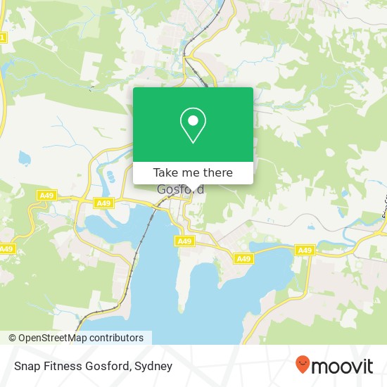 Snap Fitness Gosford map