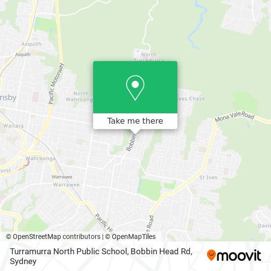 Turramurra North Public School, Bobbin Head Rd map
