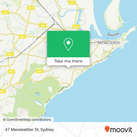 47 Merewether St map