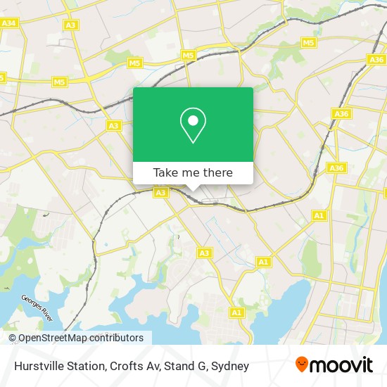 Hurstville Station, Crofts Av, Stand G map