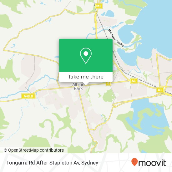 Tongarra Rd After Stapleton Av map