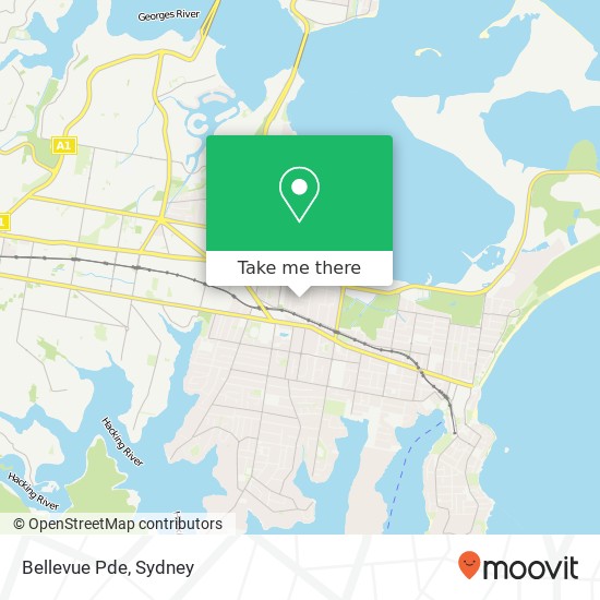 Bellevue Pde map