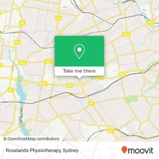 Roselands Physiotherapy map