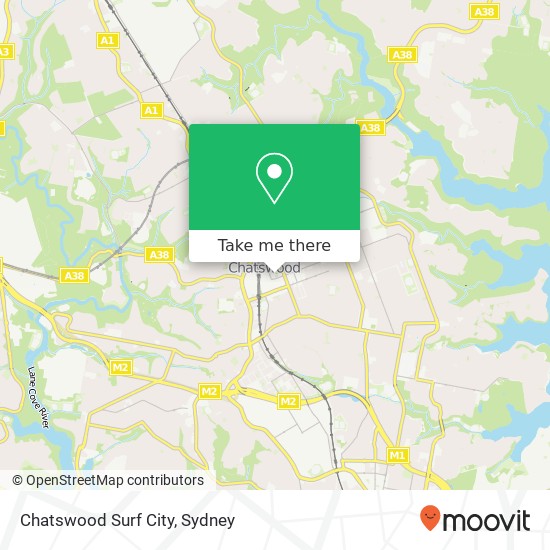 Chatswood Surf City map