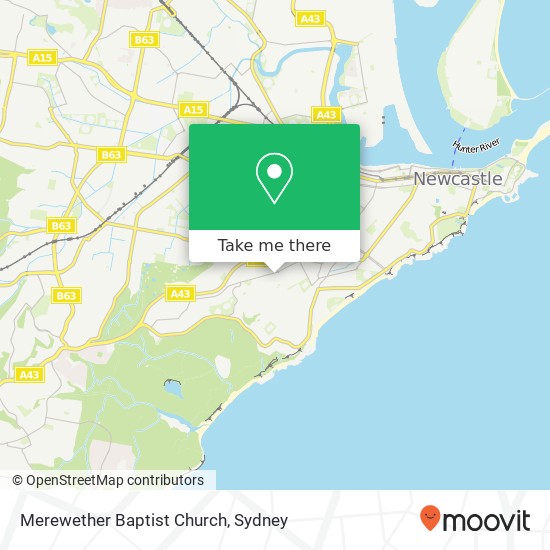 Merewether Baptist Church map