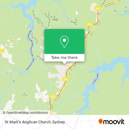 Mapa St Mark's Anglican Church