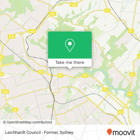 Mapa Leichhardt Council - Former