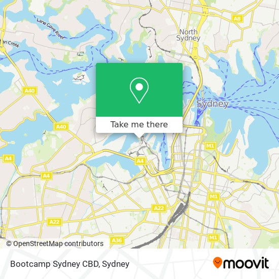 Mapa Bootcamp Sydney CBD