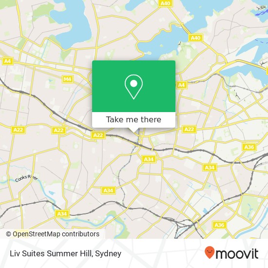 Mapa Liv Suites Summer Hill