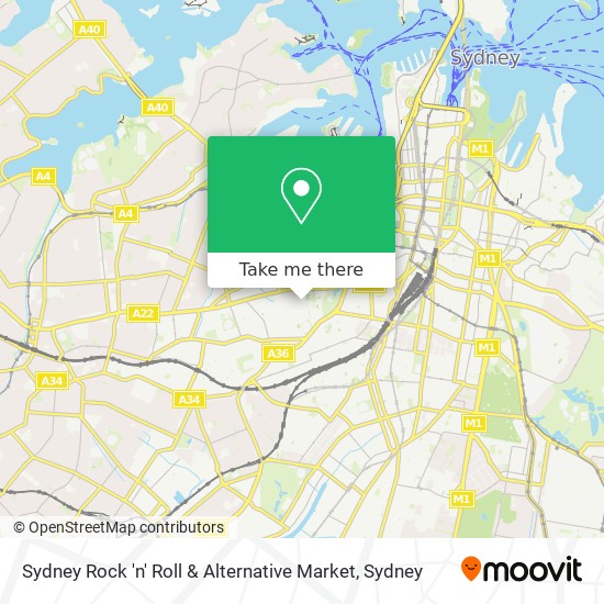Sydney Rock 'n' Roll & Alternative Market map