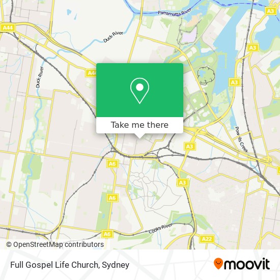 Mapa Full Gospel Life Church