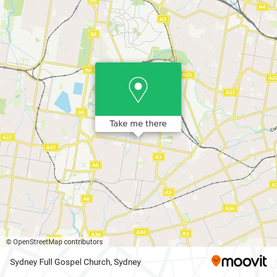 Mapa Sydney Full Gospel Church