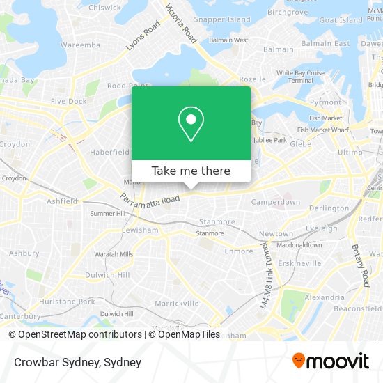 Mapa Crowbar Sydney