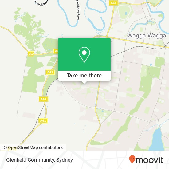 Mapa Glenfield Community