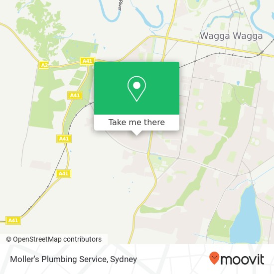 Mapa Moller's Plumbing Service