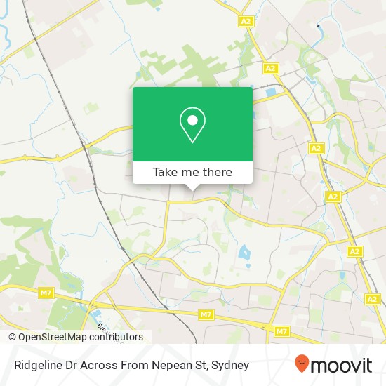 Ridgeline Dr Across From Nepean St map