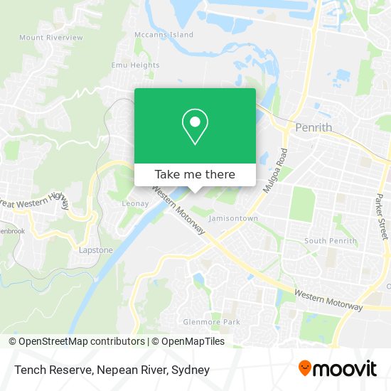 Tench Reserve, Nepean River map