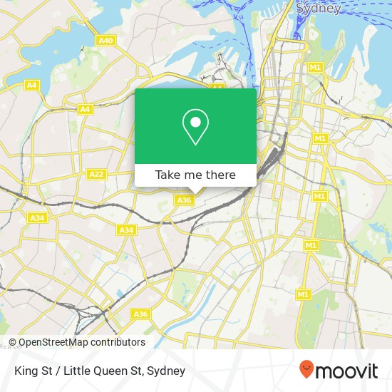 Mapa King St / Little Queen St