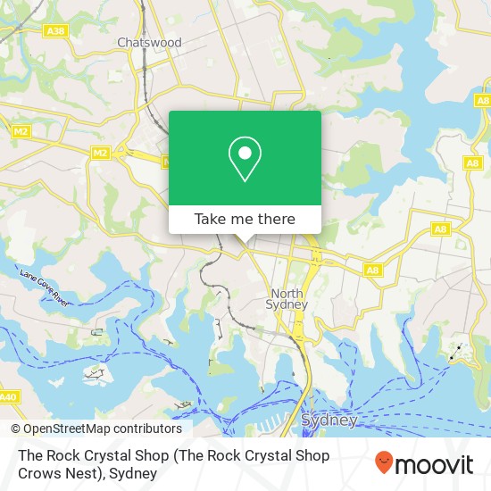 Mapa The Rock Crystal Shop (The Rock Crystal Shop Crows Nest)