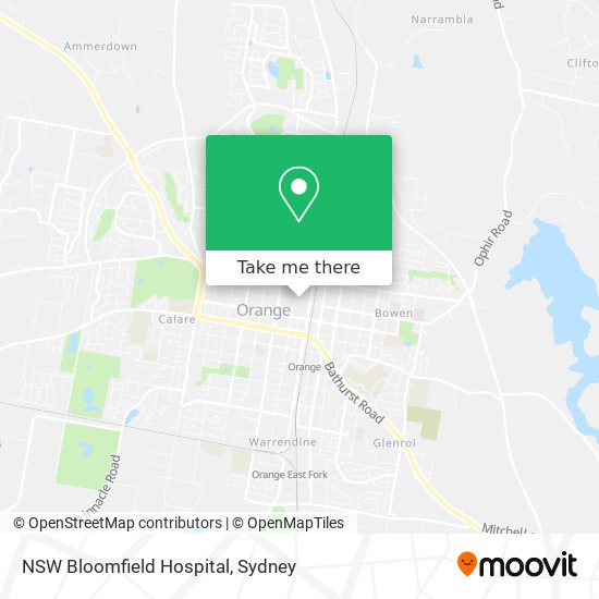 Mapa NSW Bloomfield Hospital