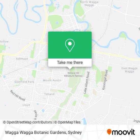 Mapa Wagga Wagga Botanic Gardens