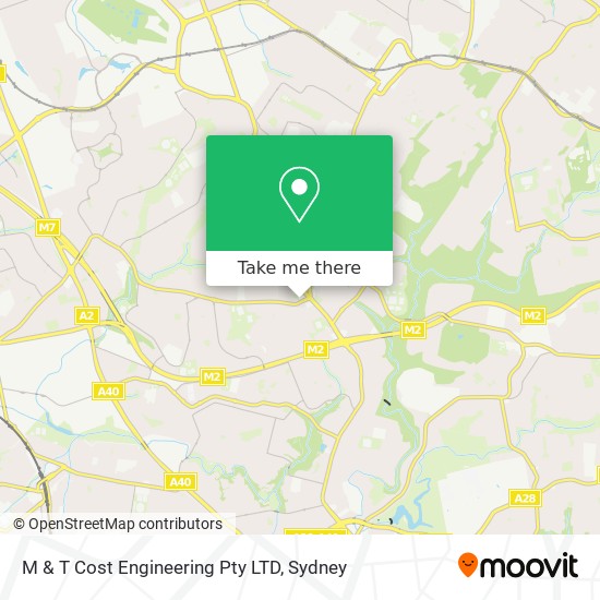 M & T Cost Engineering Pty LTD map