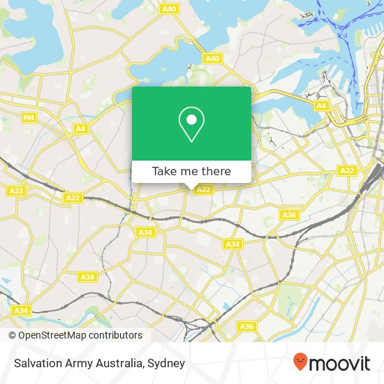 Mapa Salvation Army Australia