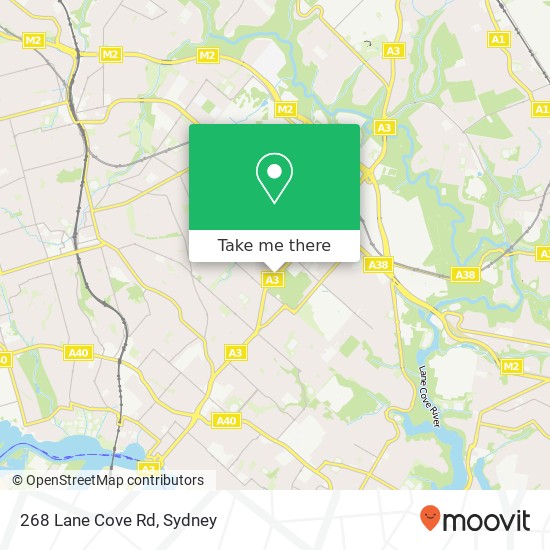 268 Lane Cove Rd map