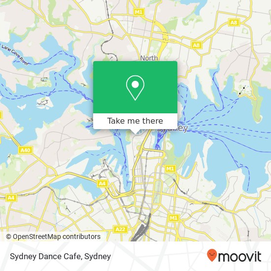 Sydney Dance Cafe map