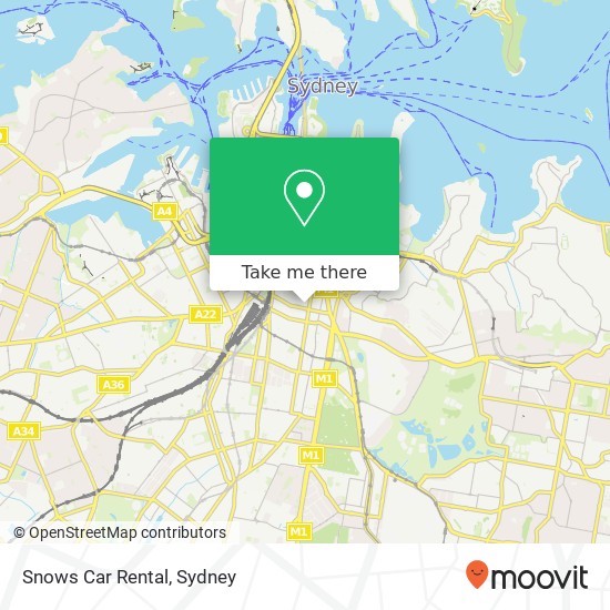 Snows Car Rental map