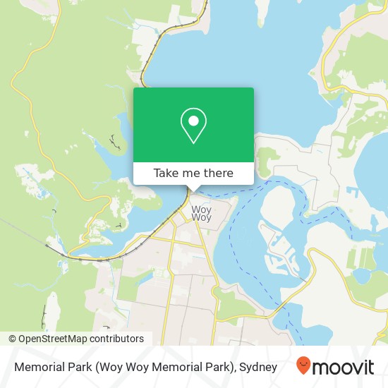 Mapa Memorial Park (Woy Woy Memorial Park)