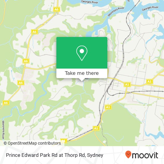 Prince Edward Park Rd at Thorp Rd map