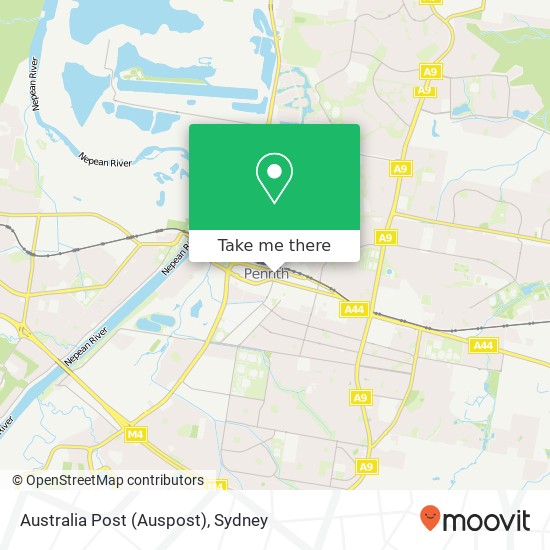 Mapa Australia Post (Auspost)