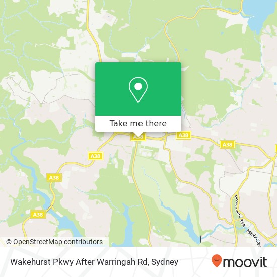Mapa Wakehurst Pkwy After Warringah Rd