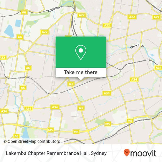 Mapa Lakemba Chapter Remembrance Hall