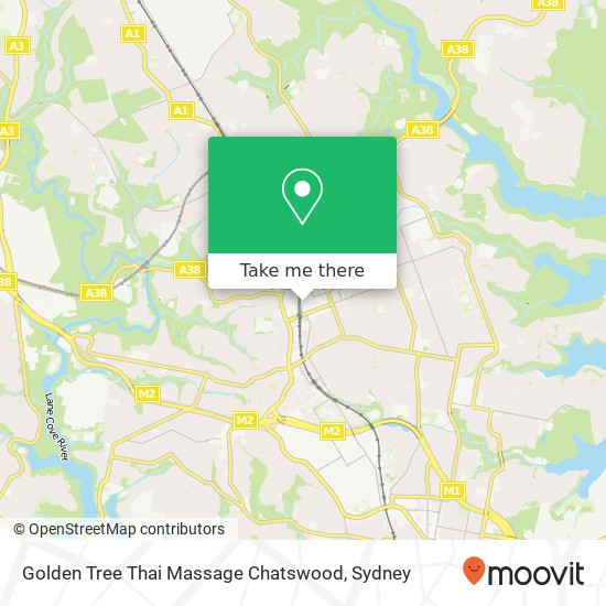 Golden Tree Thai Massage Chatswood map