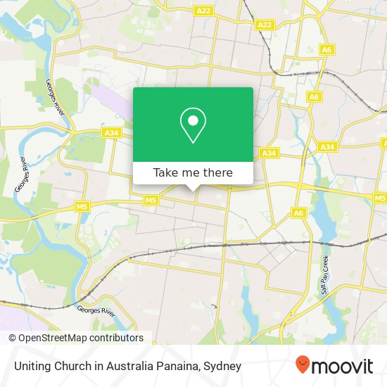 Mapa Uniting Church in Australia Panaina