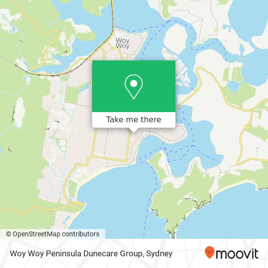 Woy Woy Peninsula Dunecare Group map