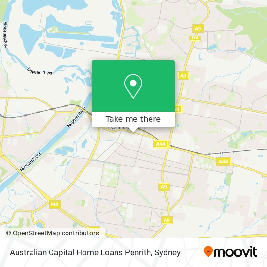 Australian Capital Home Loans Penrith map