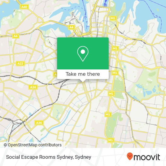 Social Escape Rooms Sydney map