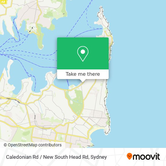 Mapa Caledonian Rd / New South Head Rd