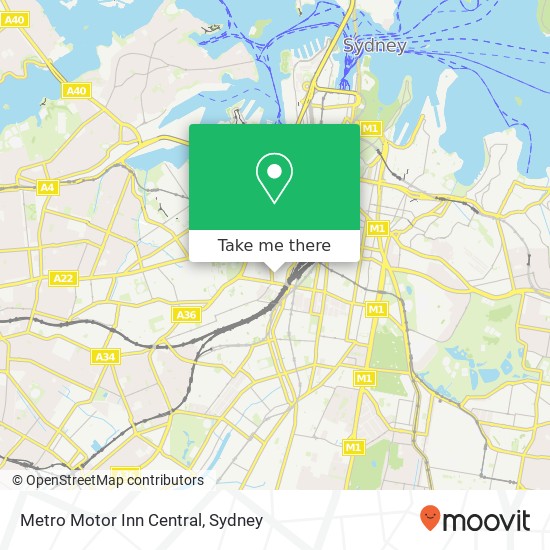 Metro Motor Inn Central map