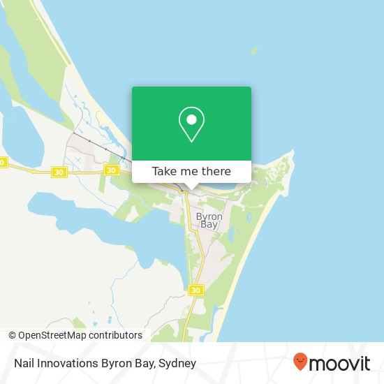 Nail Innovations Byron Bay map