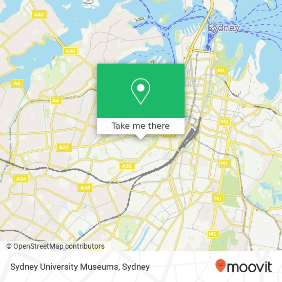 Sydney University Museums map